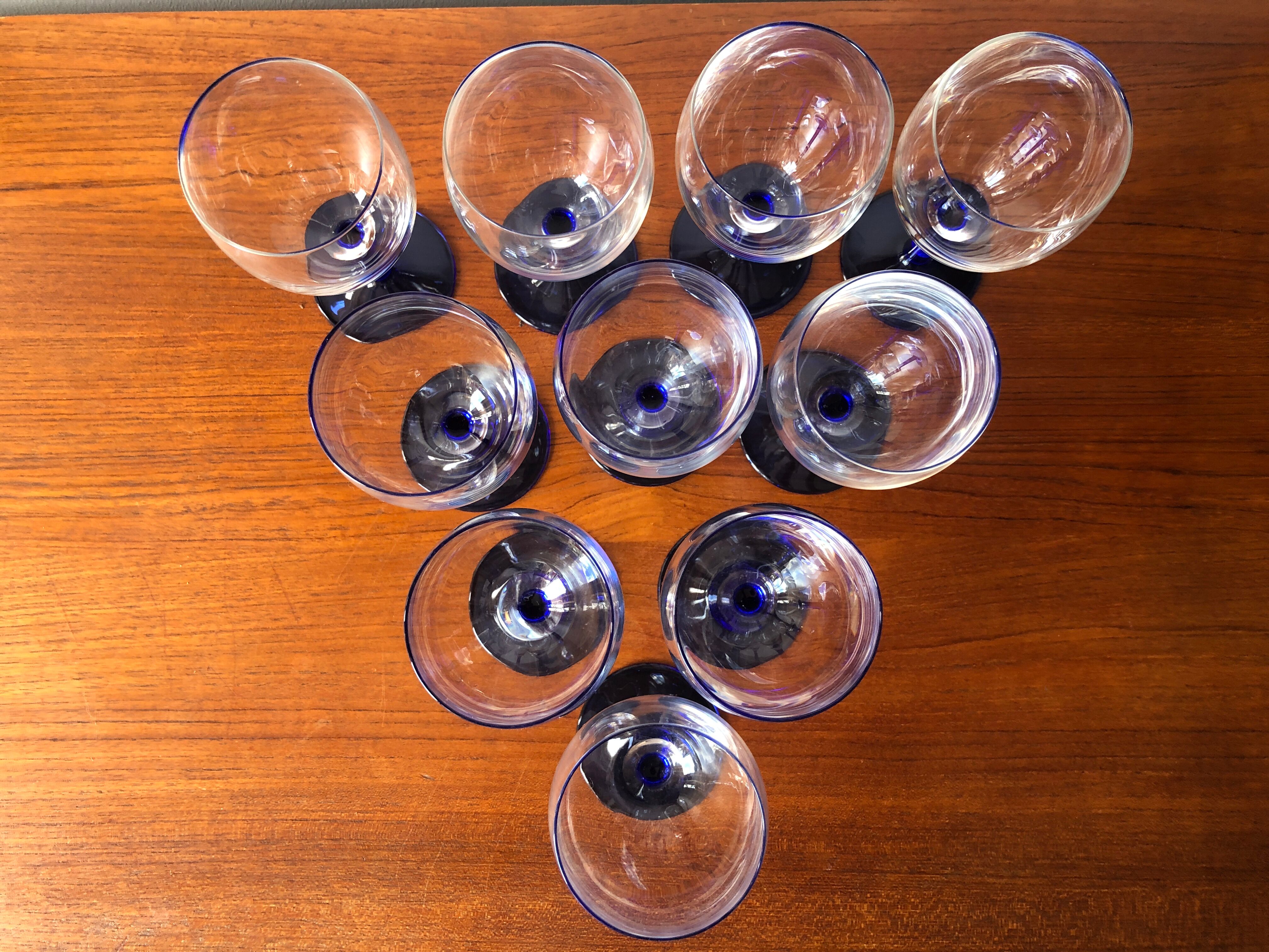 Vintage cobalt blue stemmed lenses