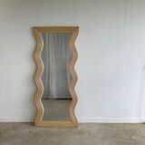 Zigzag rattan foot mirror H:182cm