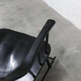 Rocking chair Grandessa en Hêtre noir par Lena Larsson 1960 pour Nesto