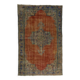 Turkish Anatolian Handmade Vintage Area Rug 302 cm x 197 cm