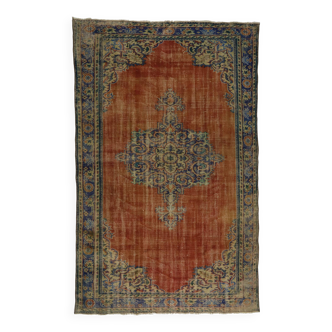 Tapis turc anatolien vintage fait main 302 cm x 197 cm