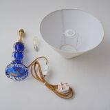Murano glass lamp handblown blue crystal Barovier & Toso style 1920's Italy