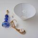 Lampe en verre de Murano, cristal bleu soufflé à la main, style Barovier & Toso, Italie des années 1920