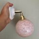Vintage glass globe wall light from Clichy in pink.