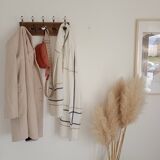 Vintage-style wall coat rack – 5 metal hooks & ceramic knobs – 4