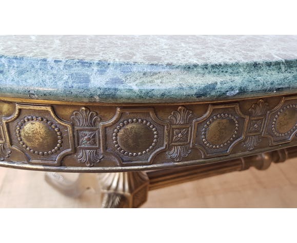 Green marble coffee table