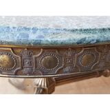 Green marble coffee table