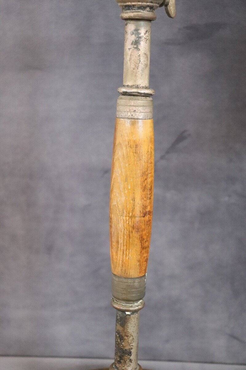 Vintage Brass And Glass Table Lamp, 1930s