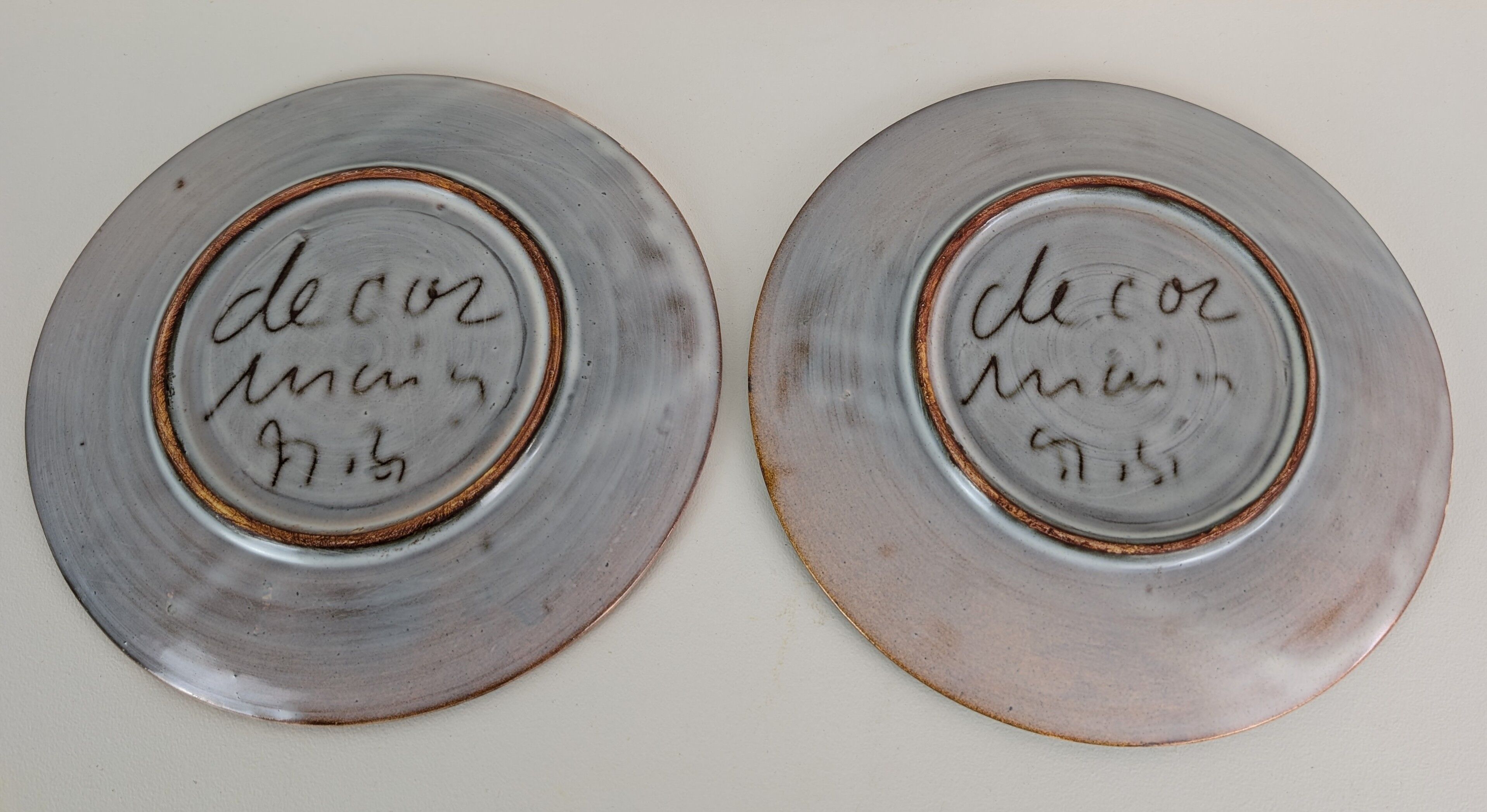Monique Brenner Vallauris plates 60s