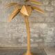 Pencil Reed rattan bamboo coconut palm tree floor lamp, Mario Lopez Torres, 1970s