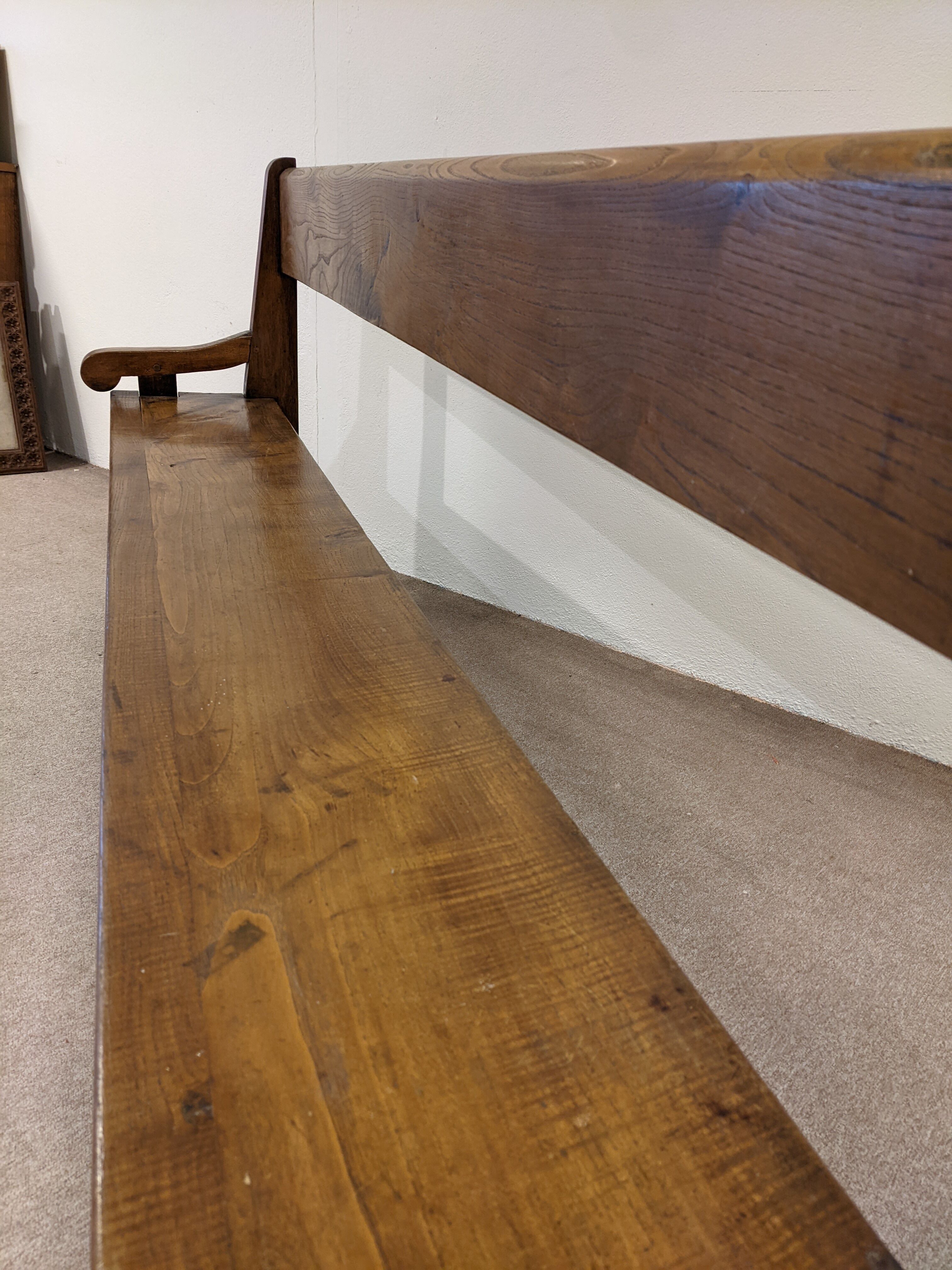 Banc en chêne et châtaignier