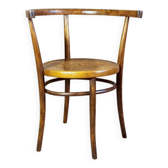 Early 20th century curved wooden office chair