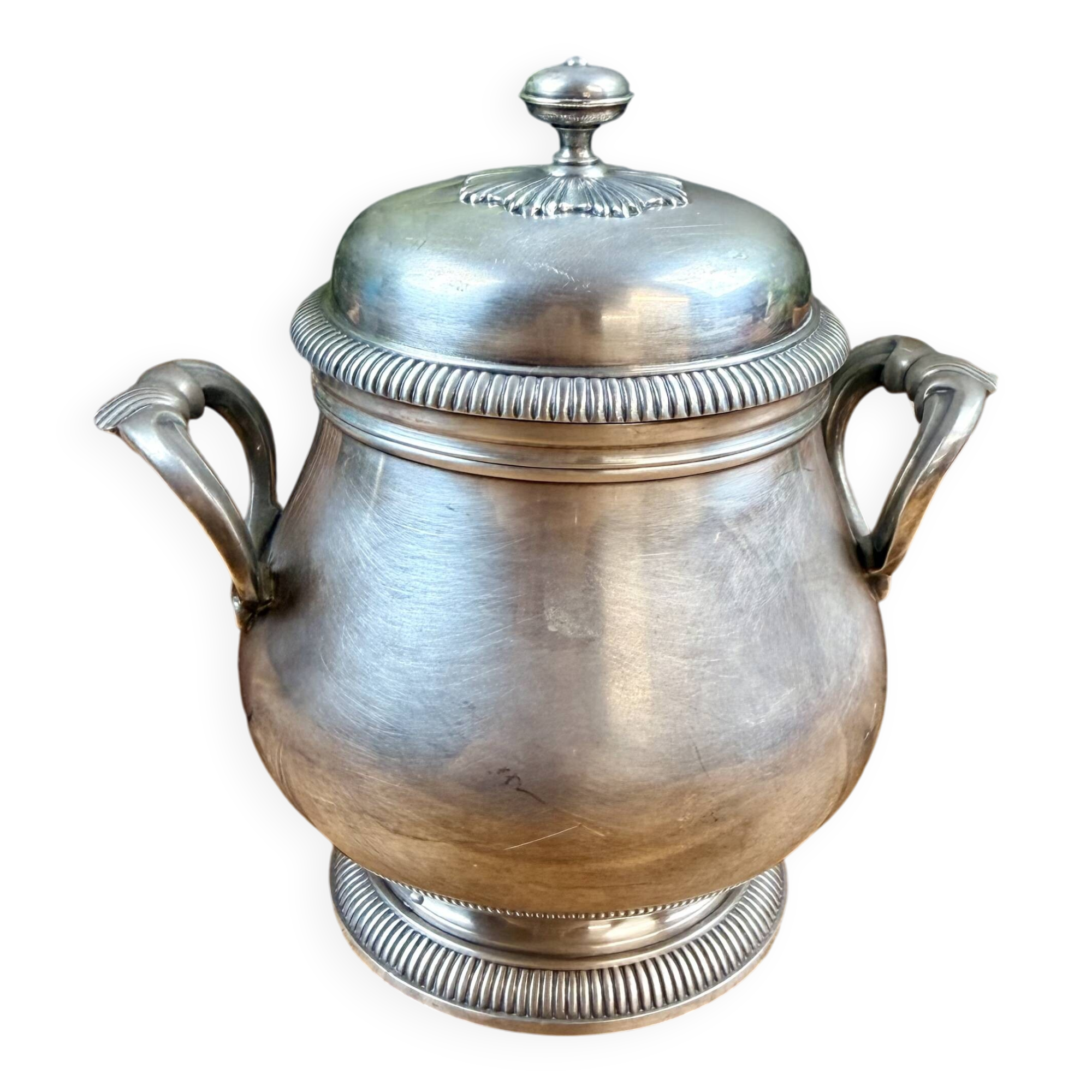 Silver-plated sugar bowl Gallia Christofle with lid