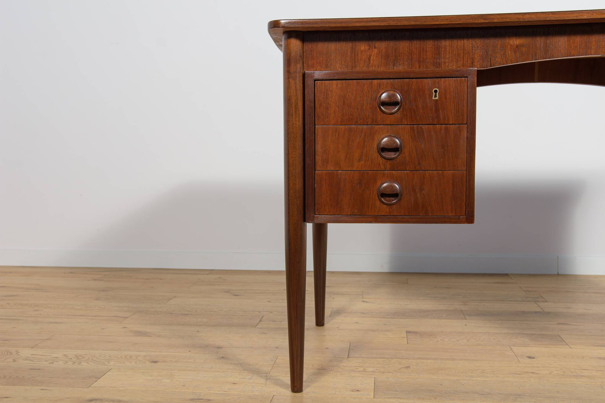 Mid-Century Freestanding Teak Desk, Denmark, 1960s