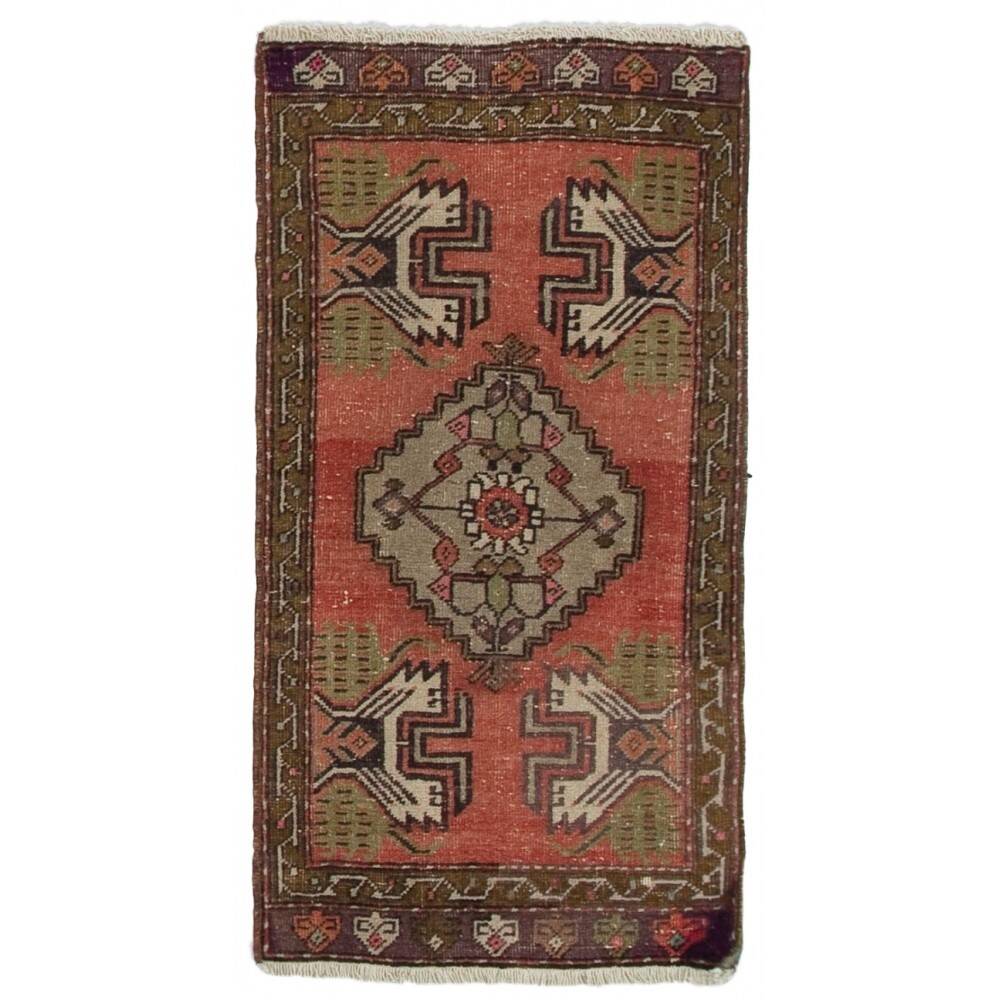Vintage Small Rug. Handmade Door Mat. Turkish Seat Cover. Entryway Mat. Kitchen Rug