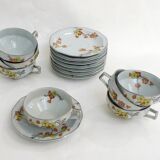 Sakura Art Deco Set of 8 Cups & Saucers