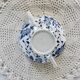 Vintage cup with double handles & saucer – Royal Tudor “Bouquet” blue