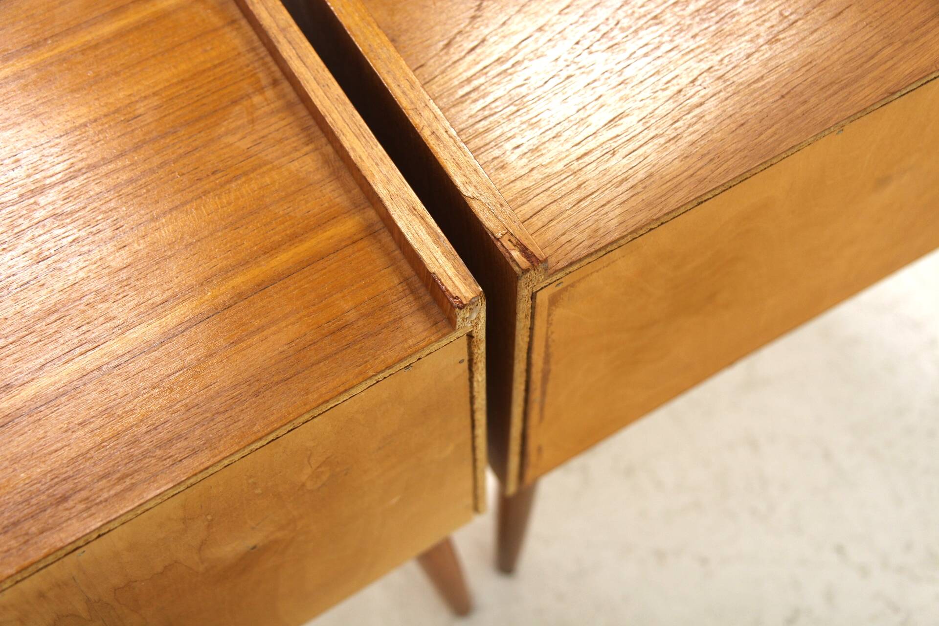 Set of 2 teak bedside tables, Sweden, 1960