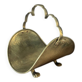 Brass log basket