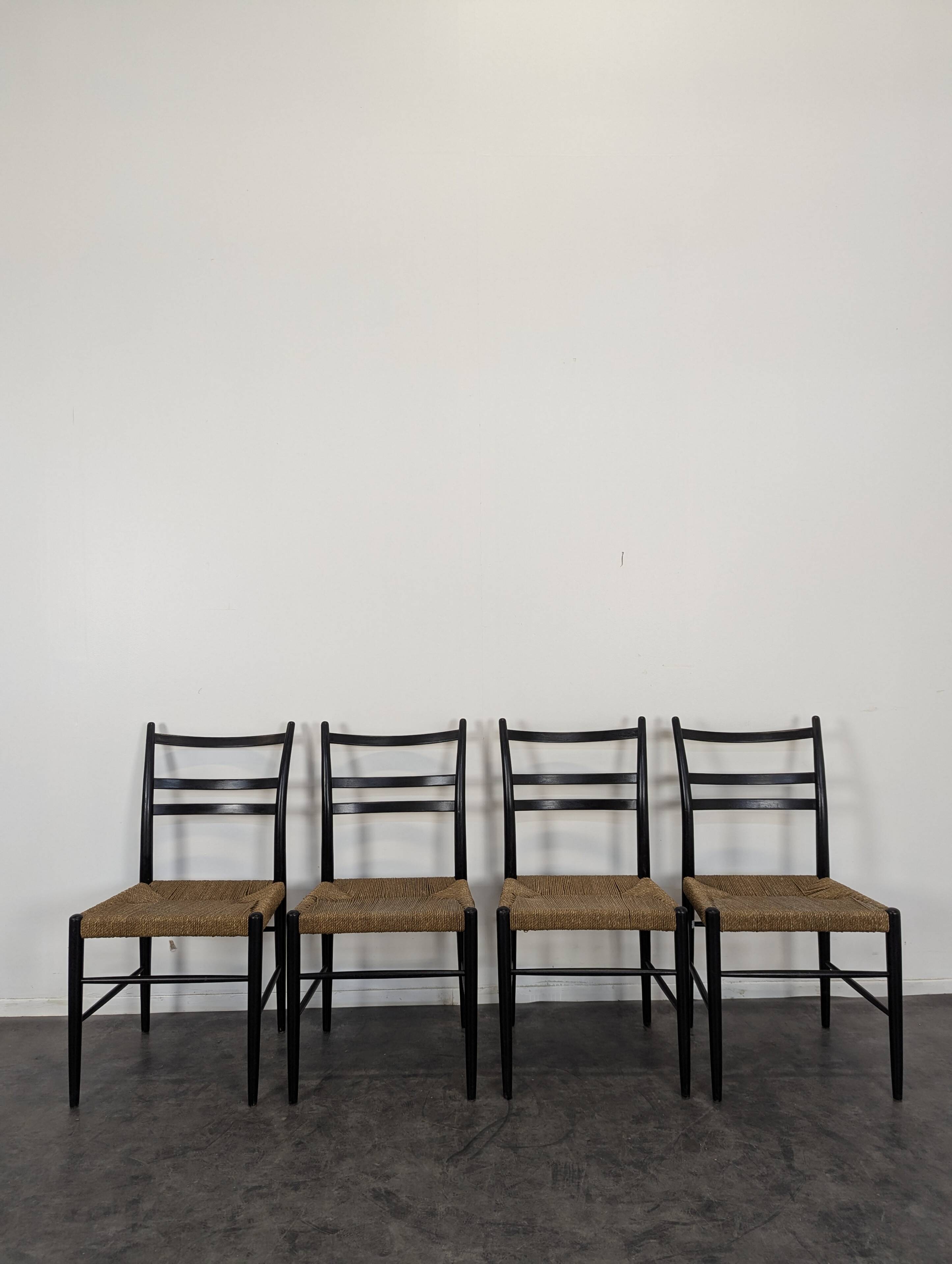 Set of 4 chairs by Yngve Ekström model Gracell edition Gemla