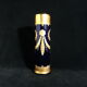 Vase Jugendstil en bleu cobalt avec guirlandes en email doré