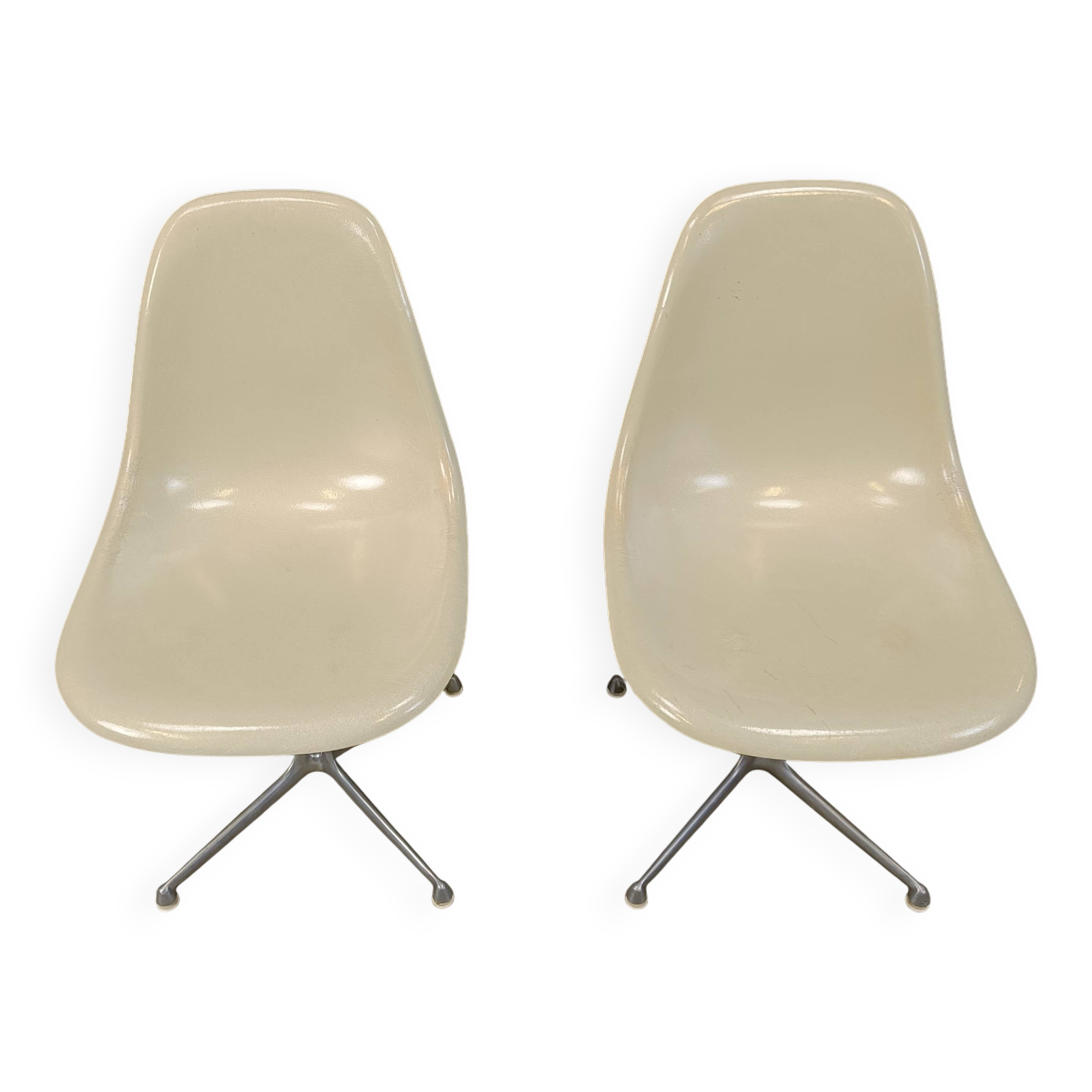 Chaises Eames La Fonda par Herman Miller, ensemble de 2 années 1960