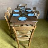 Real oak farmhouse table from the late 1800s.