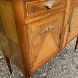 Marquetry and marble sideboard