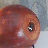 Ball / round solid wood lamp base - 70s