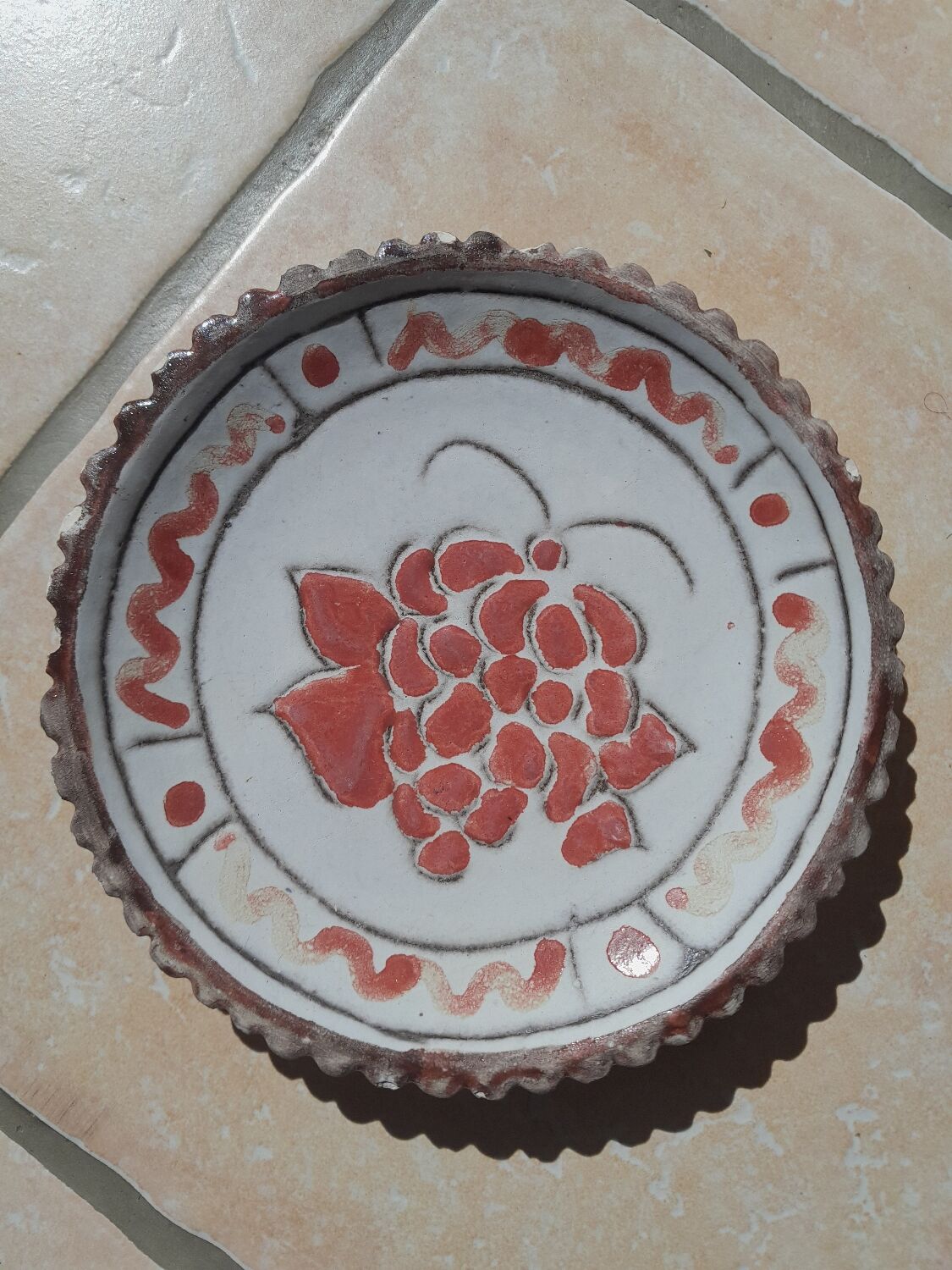 Ceramic dessert plates signed Jérôme MASSIER - Vallauris