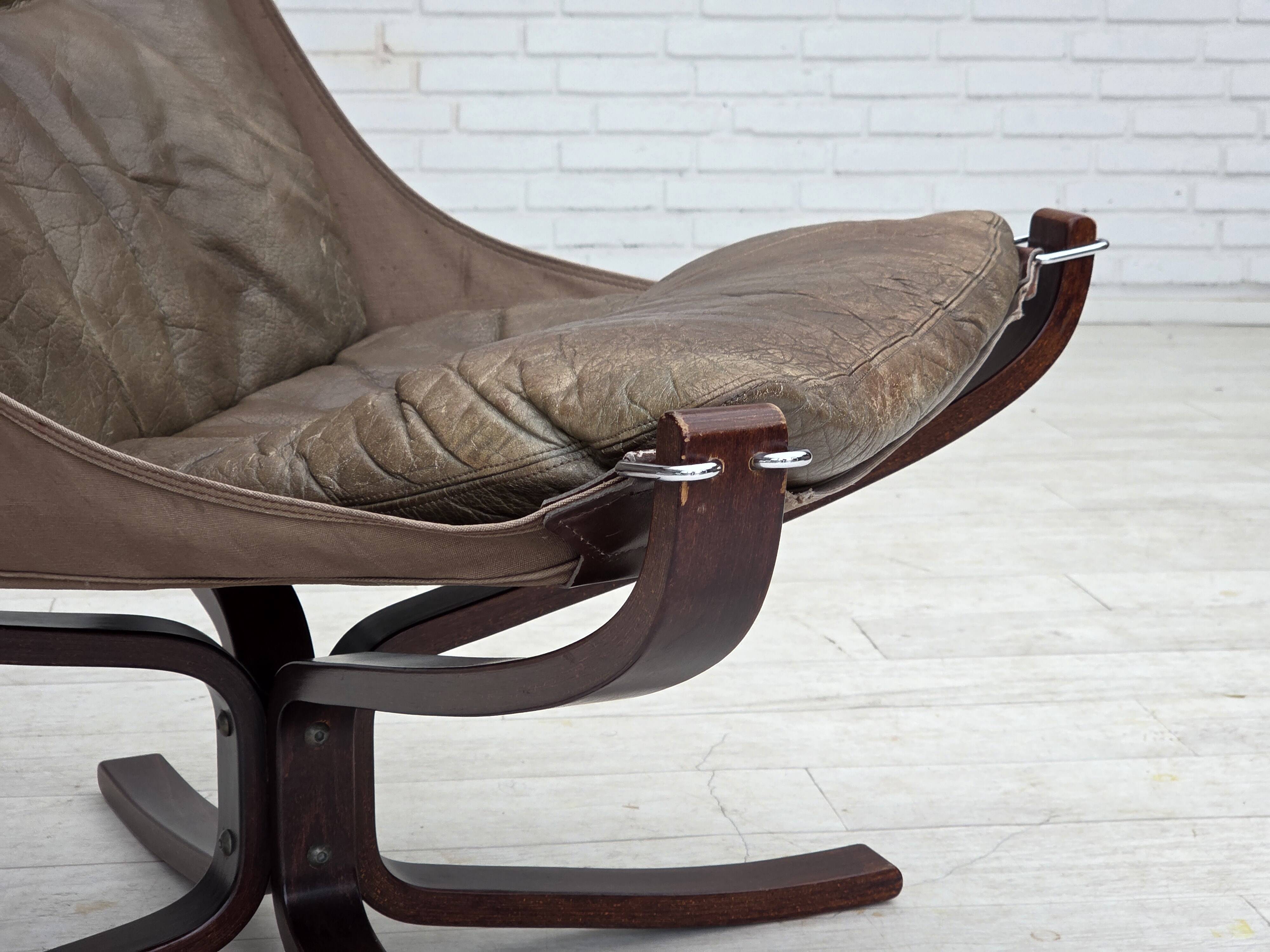 1970s, Norwegian design by Sigurd Ressel, armchair model "Falcon".