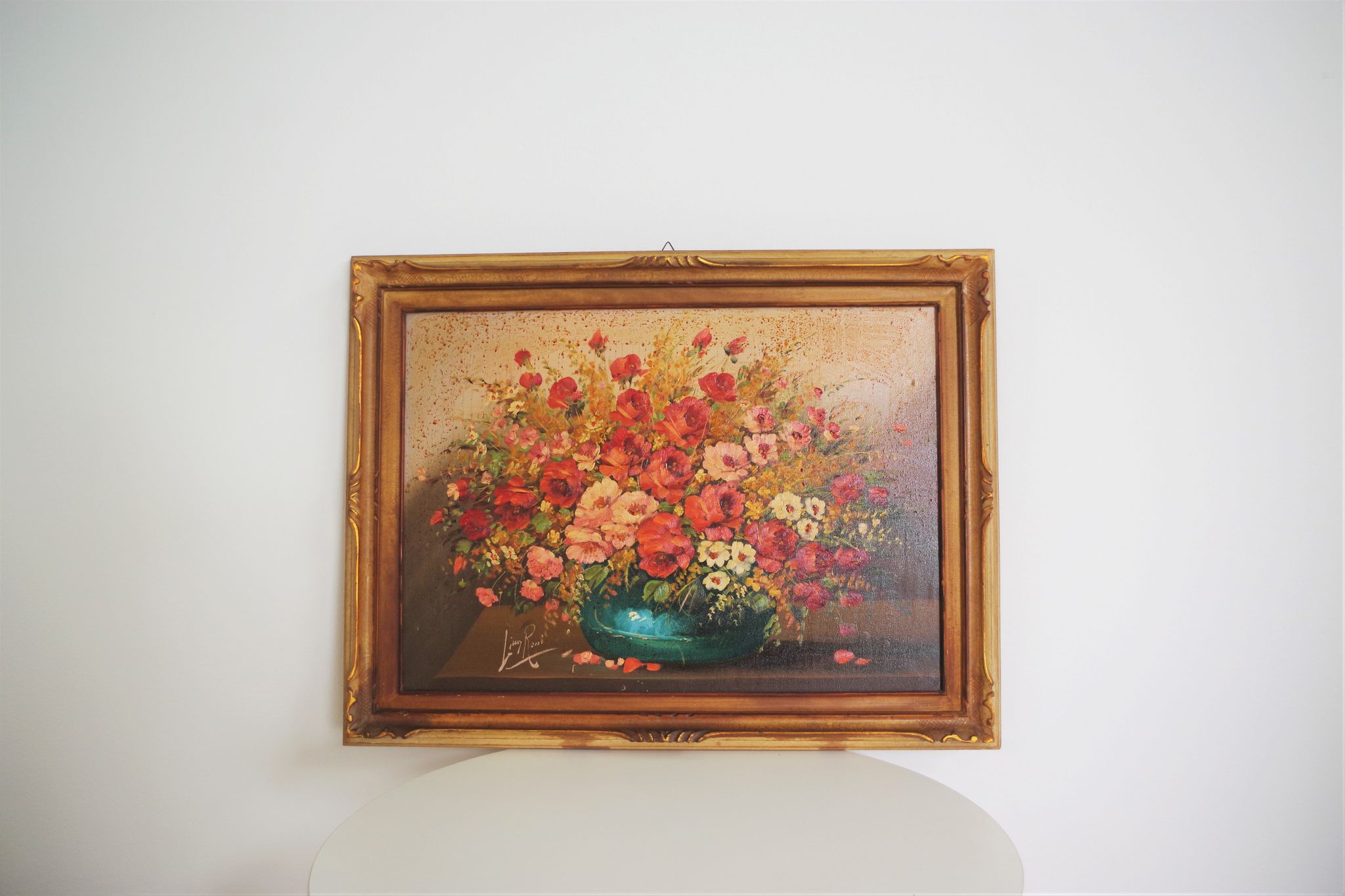 Floral arrangement painted by Lina Rossi, 1930s
