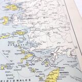 Old map Greece Crete 43x43cm from 1950
