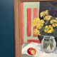 Original Swedish Oil on Panel from the 1940s – "Floral Still Life" by B. Segerdahl – Signed – Framed – 56 × 48 cm (22" × 18.9")