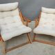 Pair of Kon-Tiki armchairs by Gillis Lundgren 1980's