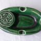 Green ceramic ashtray