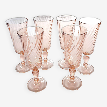 Champagne flutes rosaline swirl arcoroc luminarc