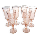 Flutes à champagne rosaline tourbillon arcoroc luminarc