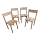 Set of 4 coffee grain model chairs by pierre gautier delaye 1965