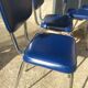 Lot from 4 vintage chairs in skai