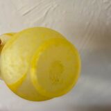 Vase en pâte de verre jaune marbré – Style Art Nouveau