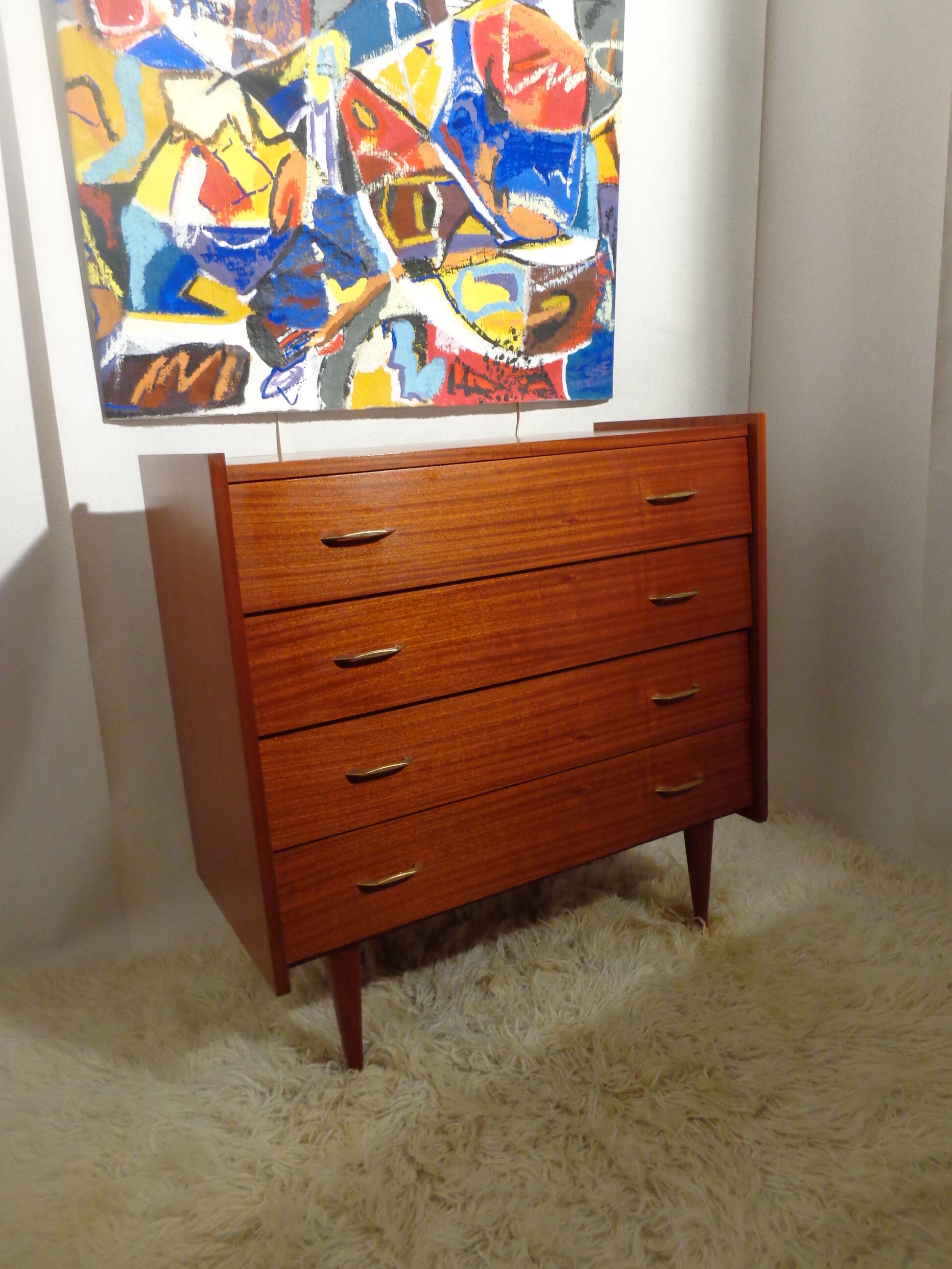 Chest of drawers vintage 60s teak