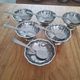 Set of 6 stainless steel ice cream bowls by Guy Degrenne + 6 spoons