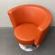 Fauteuil pivotant Circo en cuir rouge par Peter Maly pour Cor, Allemagne, années 1990