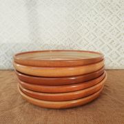 Set of 6 dessert plates in Montgolfier France vintage manufacture