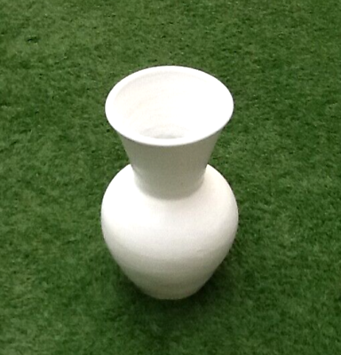 Vase blanc forme balustre terre cuite / céramique