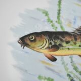 Rare: fish set 11 pieces, Société Française de Porcelaine