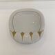 Paolo Traversi Ceramic & Gold Leaf Villari Tulip Plate Tray Vintage Italy 1