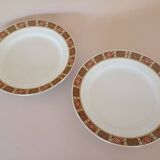 Pair of KG Lunéville "Vittefleur" pedestal dishes, early 20th century