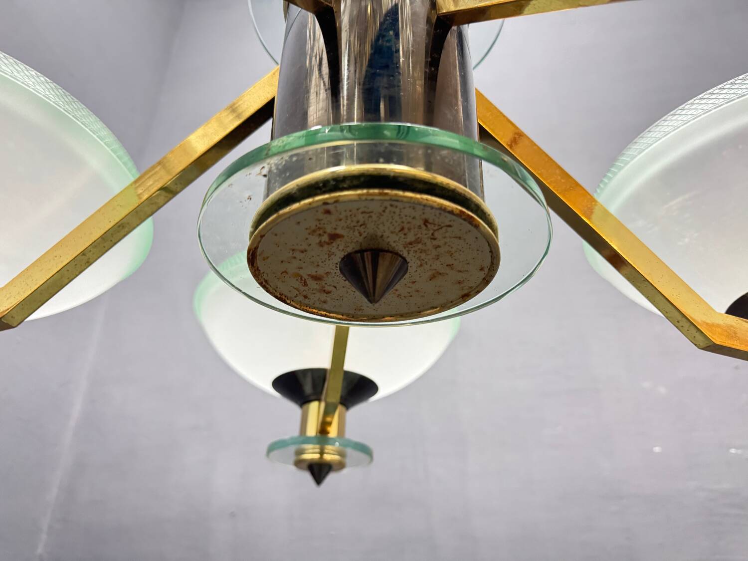 Large Art Deco Murano Glass Chandelier 1960’s